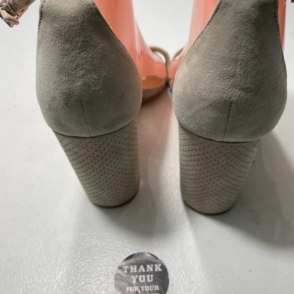 Vince Camuto Gray Ankle Strap Heels 9.5M SB- K